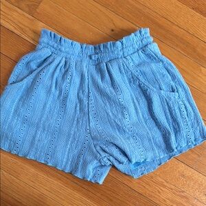 ZARA -Blue Girls Eyelit Shorts